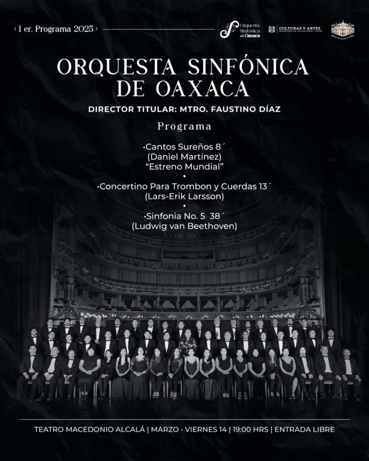 Inicia Orquesta Sinfónica de Oaxaca temporada de conciertos